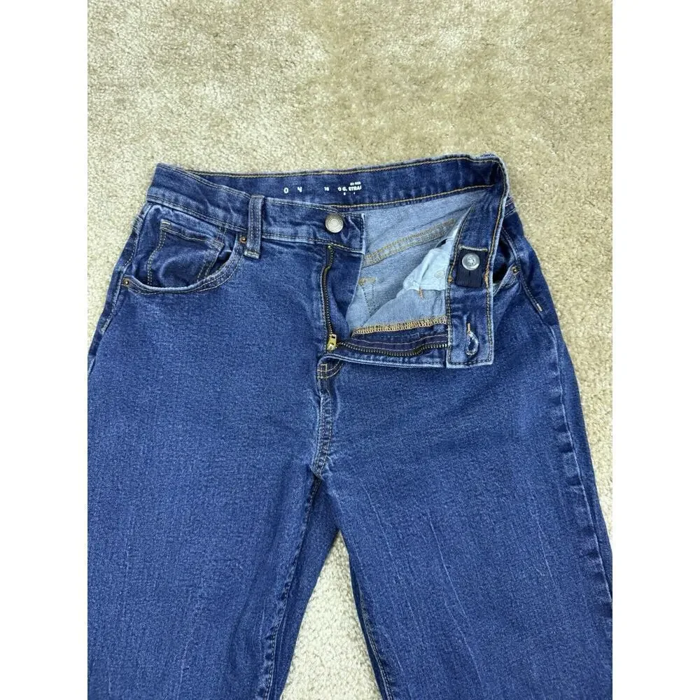 Old Navy OG Straight Leg Jeans Girls Sz 16 Adjustable Waist Medium Wash A293